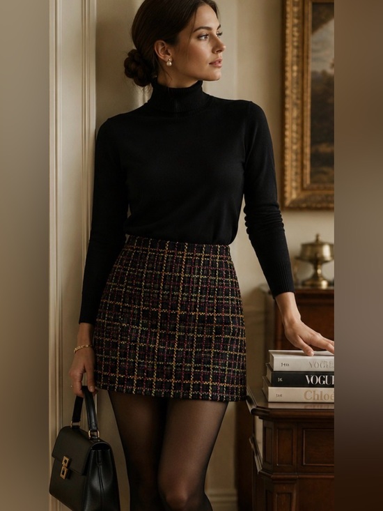 Hutch Dresses & Skirts - Hutch Multicolor Bouclé Plaid Mini Skirt | Anthropologie | Size Medium